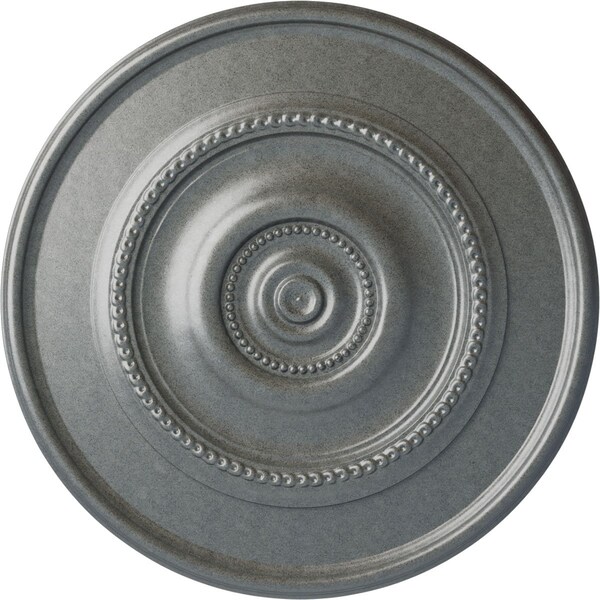 Ekena Millwork Dylar Ceiling Medallion (Fits Canopies up to 6 1/4"), Hand-Painted Platinum, 30"OD x 2 1/4"P CM30DYPLS - main